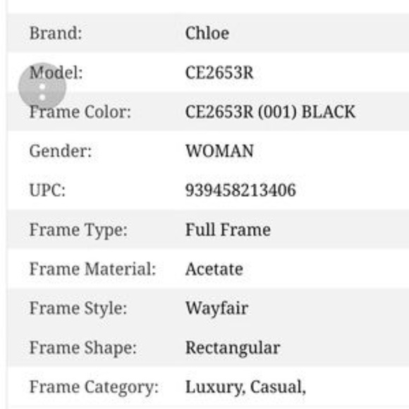 Chloe Wayfair Glasses Black Frame Brand New Designer Casual Career Everyday Cute - Picture 5 of 5